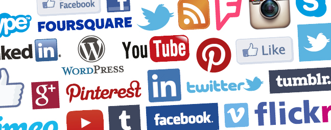 Collection of social media service logos